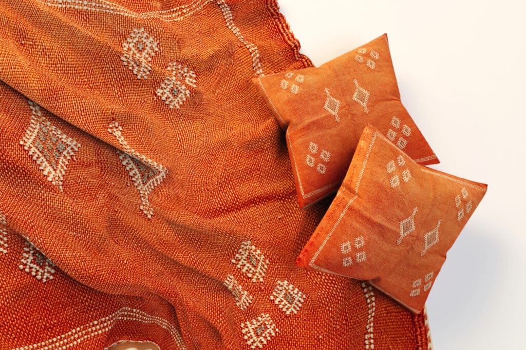 Orange moroccan cactus silk pillow cover amazon
