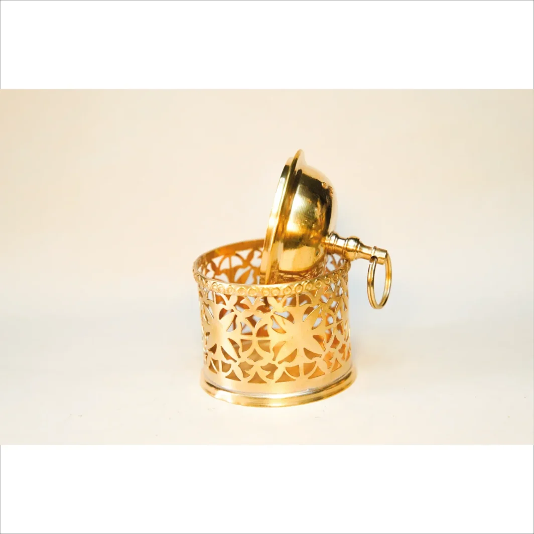 Handmade Moroccan Brass Candle Holders – Intricate Cutout Design