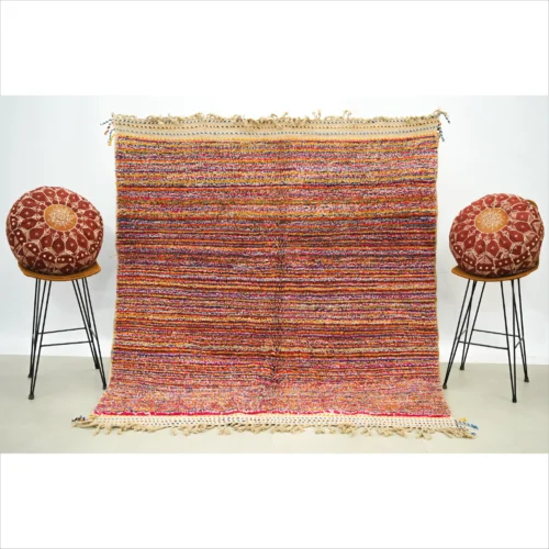 Vibrant Multicolor Moroccan Wool Rug