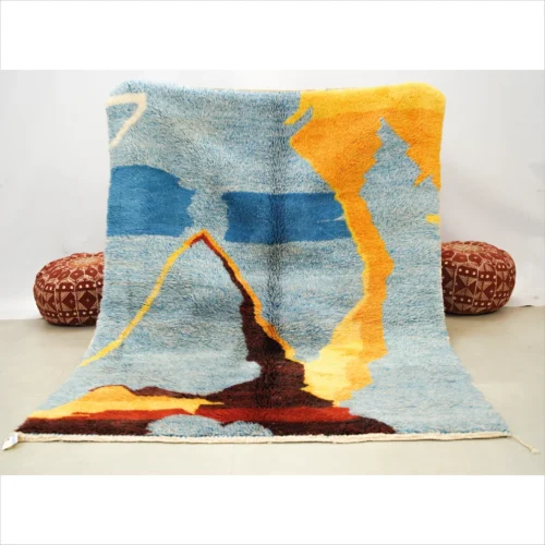 Tapis marocain en laine - Design abstrait