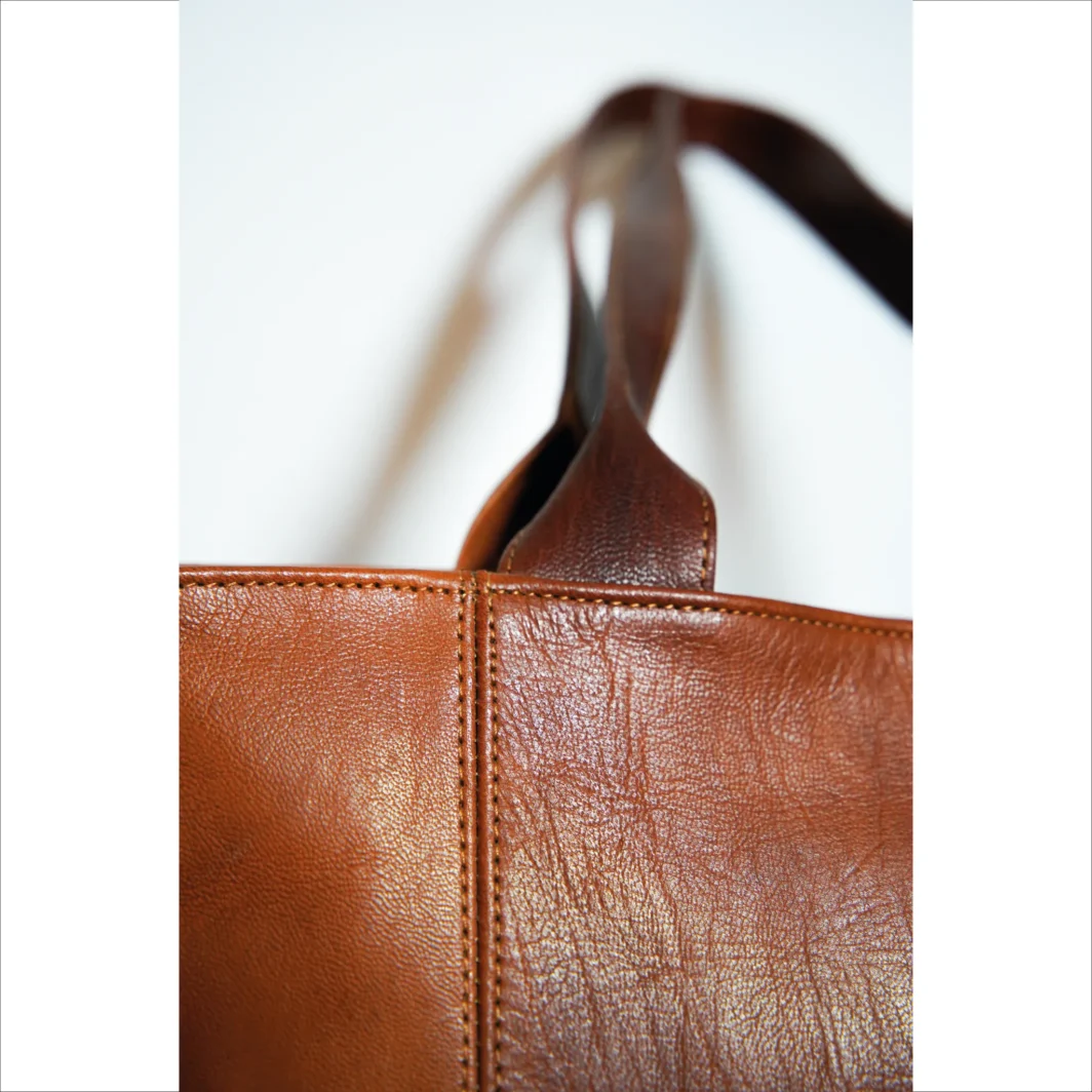 Premium Leder Tote Bag - Handgefertigtes marokkanisches Design