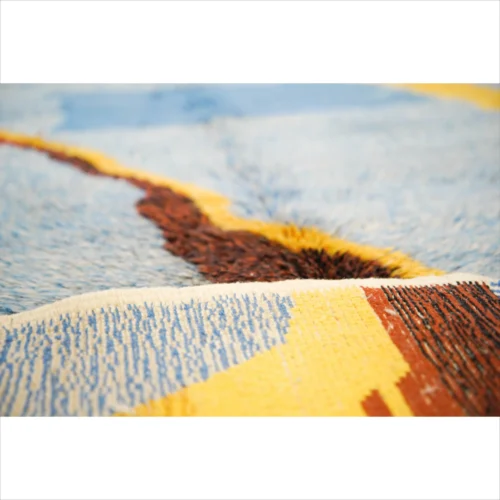 Vibrant Moroccan Wool Rug - Abstract Design