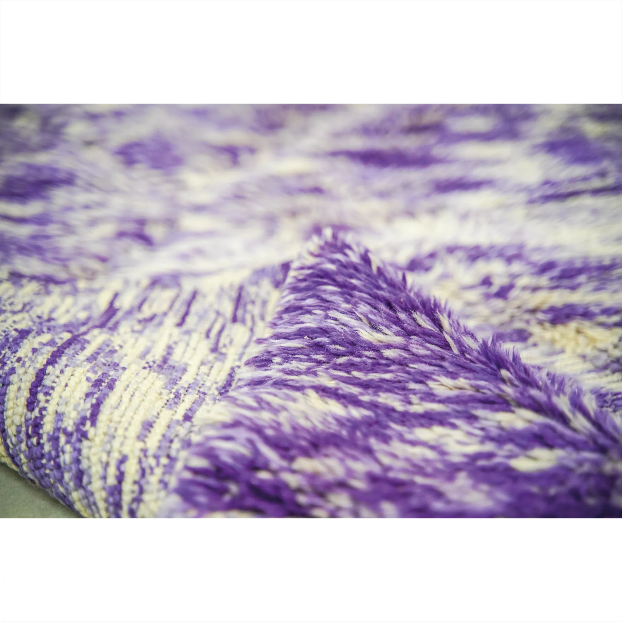 Tapis de course en laine marocaine violet