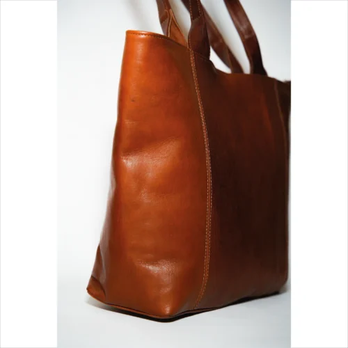 Premium Leather Tote Bag - Handmade Moroccan Design