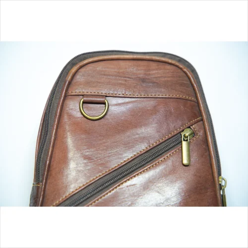 Handcrafted Leather Sling Bag - Compact and Stylish