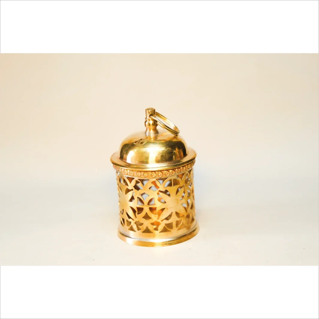 Handmade Moroccan Brass Candle Holders – Intricate Cutout Design