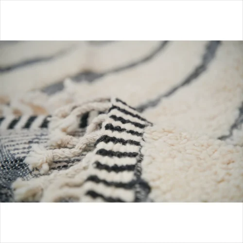 Modern Chevron Black & White Moroccan Wool Rug