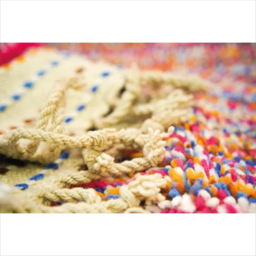 Vibrant Multicolor Moroccan Wool Rug