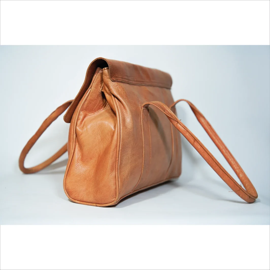 Elegante handgefertigte Tan Leder Tote Bag