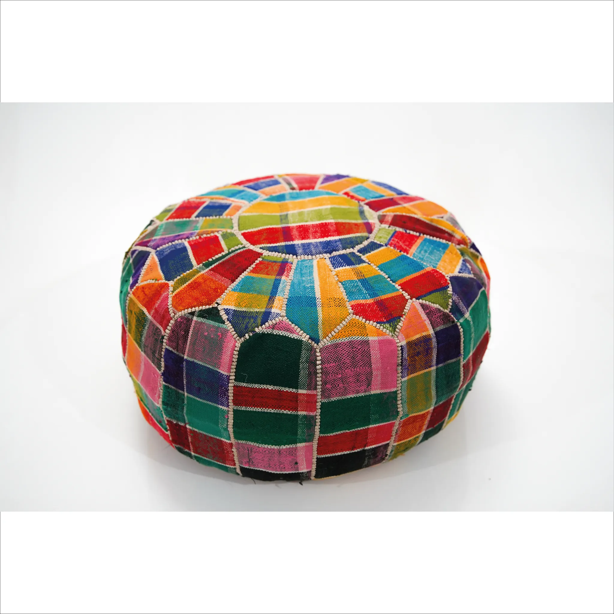 Pouf patchwork multicolore