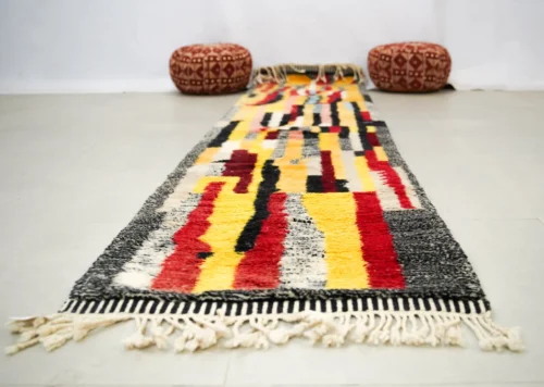 Tapis marocain en laine fait main - Elégance berbère traditionnelle